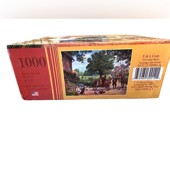 1000 Piece Jigsaw Puzzle PaperCity Puzzles Steve Crisp The Village Green New - Picture 4 of 9